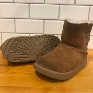 Genuine Ugg Boots Keelan Size 4/5 Brown Fur Lined
